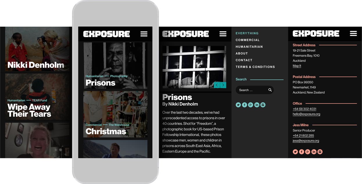 Exposure Mobile website