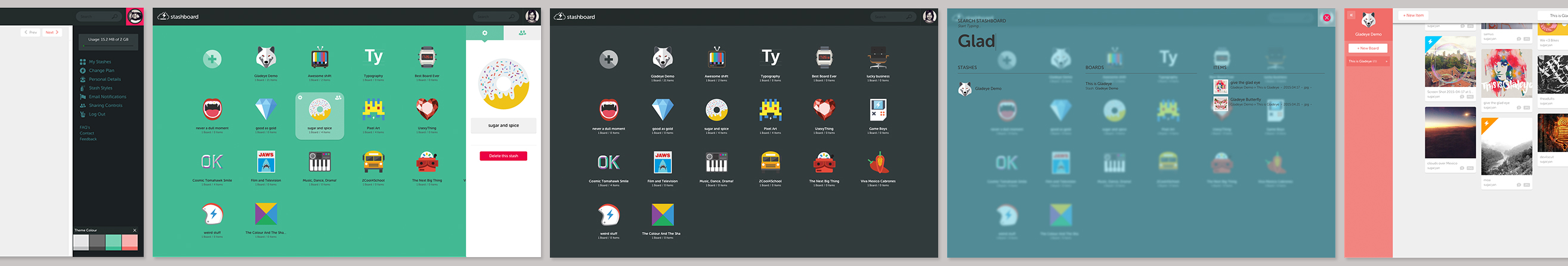 Stashboard Screenshots