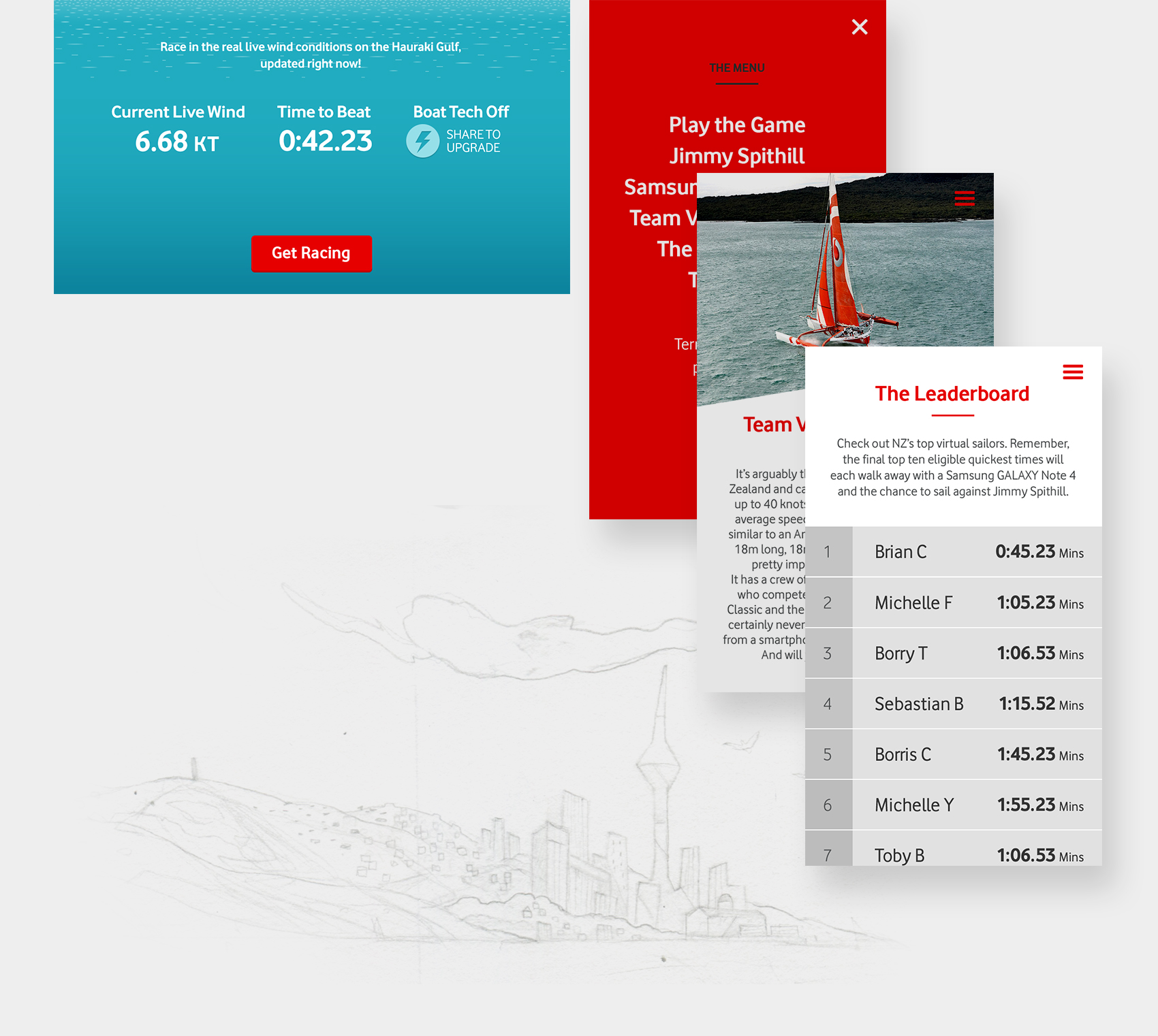 Vodafone sailing game